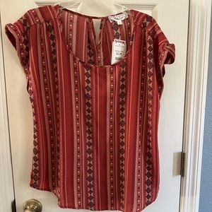 Pink Rose Shirt tribal print size XL brand new with tags